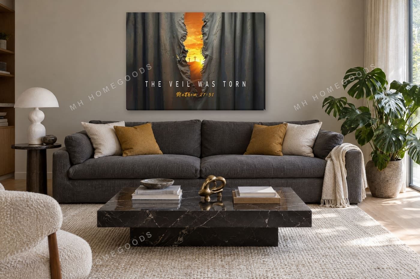 The Veil Was Torn: living room