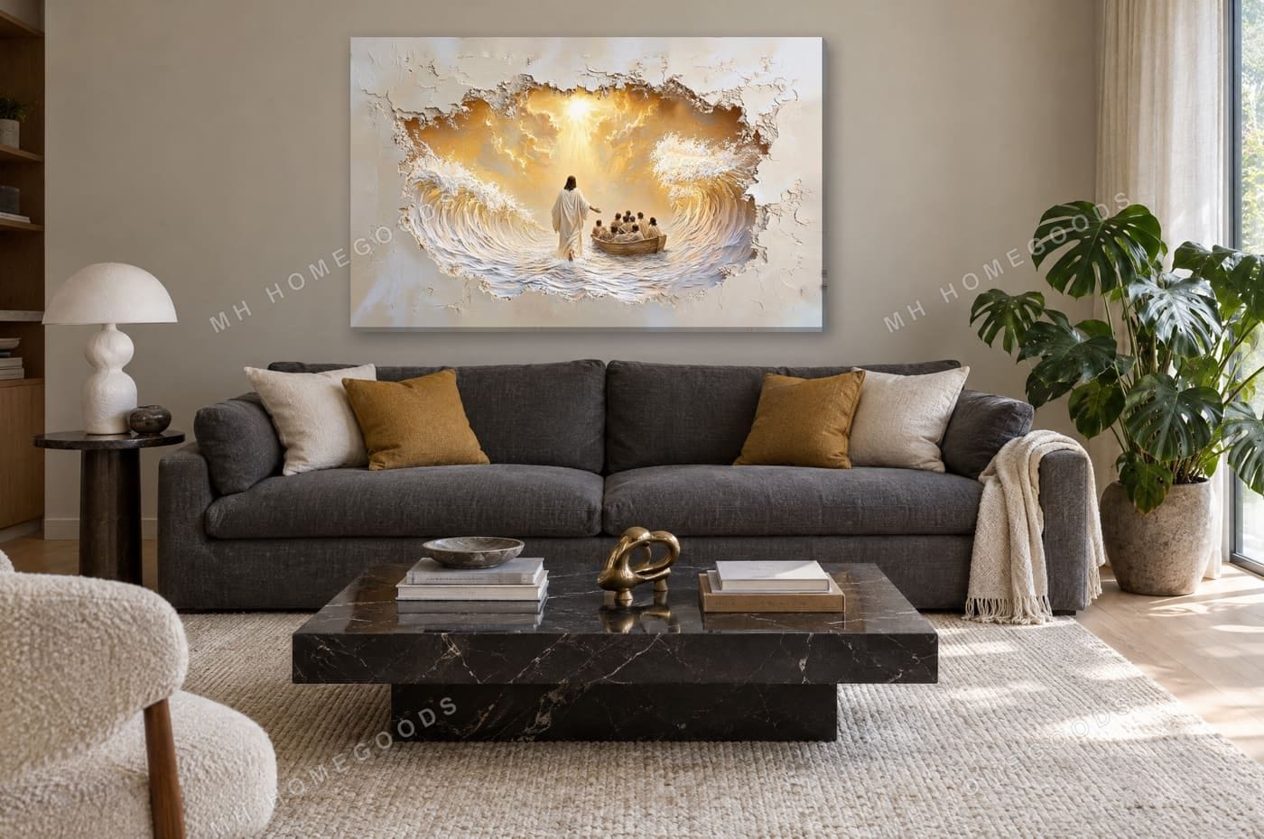 Through the Waves: living room
