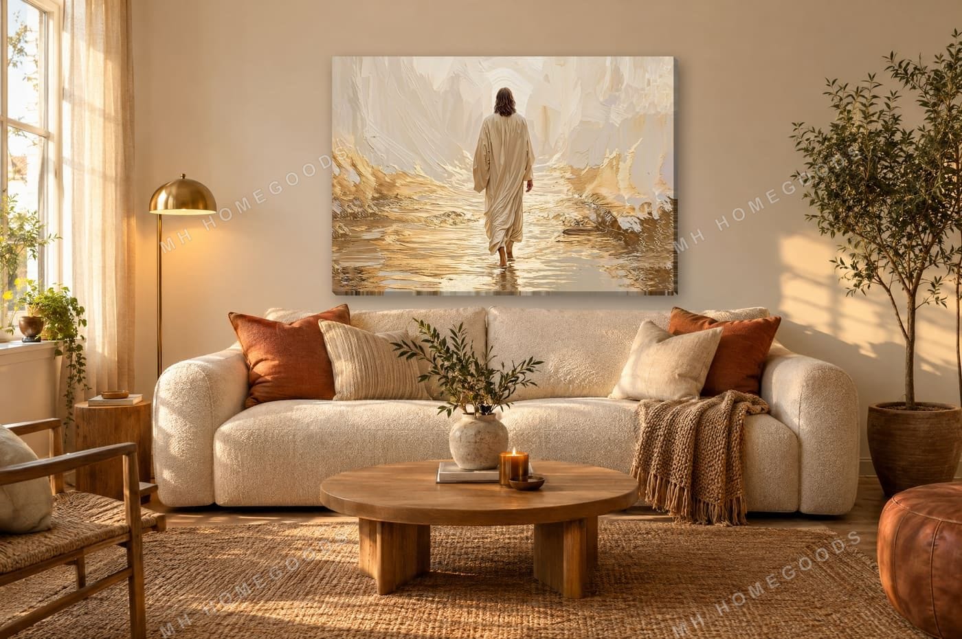 Walking on Golden Waters: living room